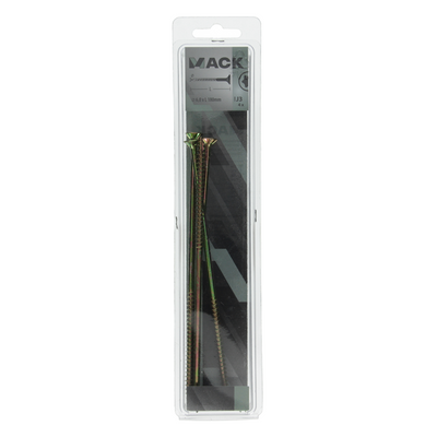 Mack 1006984 – Chip plsrf. vzkop-selfb gelb verzinkt 4 Stück 6 x 180 mm | 5 Stück