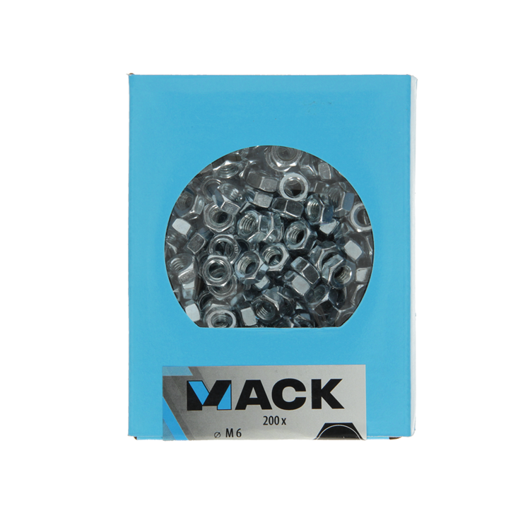 Mack 1007096 - Sechskantmuttern 200 Stück m6 | 5 Stück