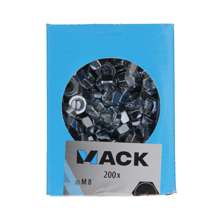 Mack 1007097 - Sechskantmuttern 200 Stück m8 | 5 Stück