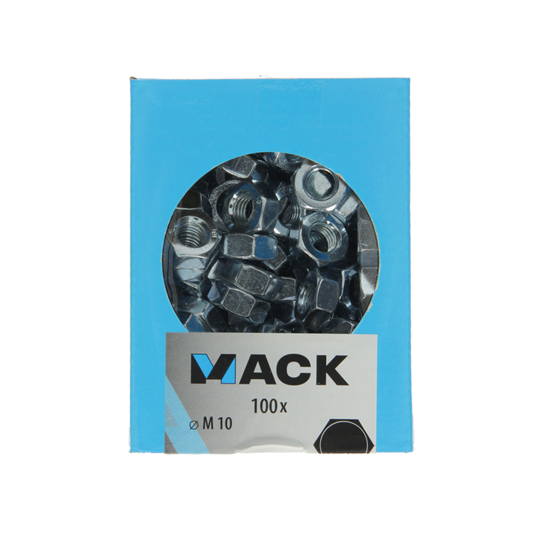 Mack 1007098 - Sechskantmuttern 100 Stück m10 | 5 Stück