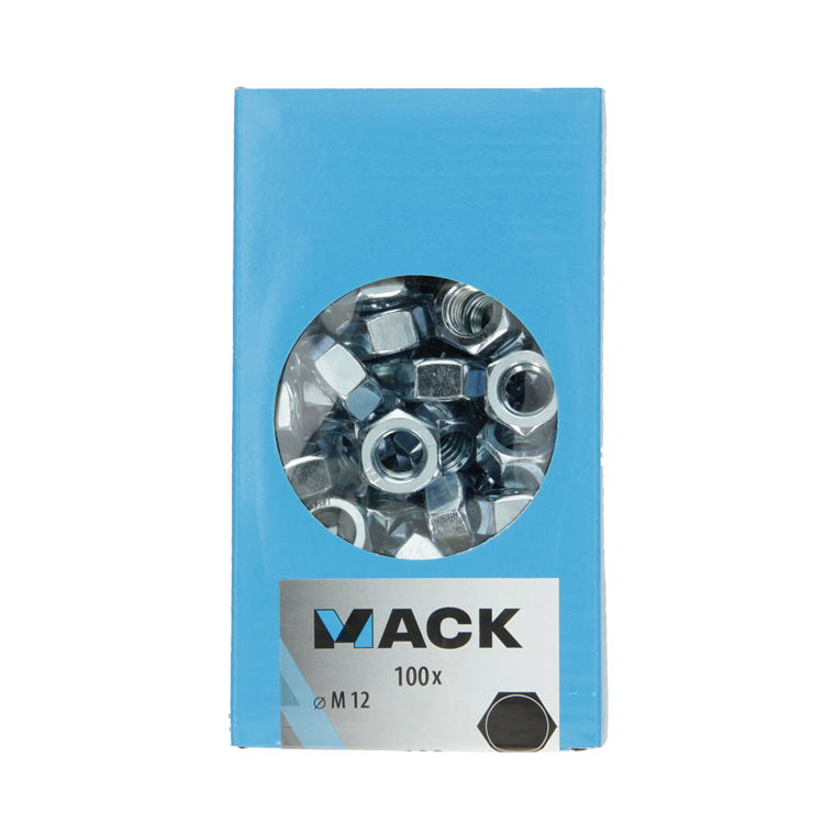 Mack 1007099 - Sechskantmuttern 100 Stück M12 | 5 Stück