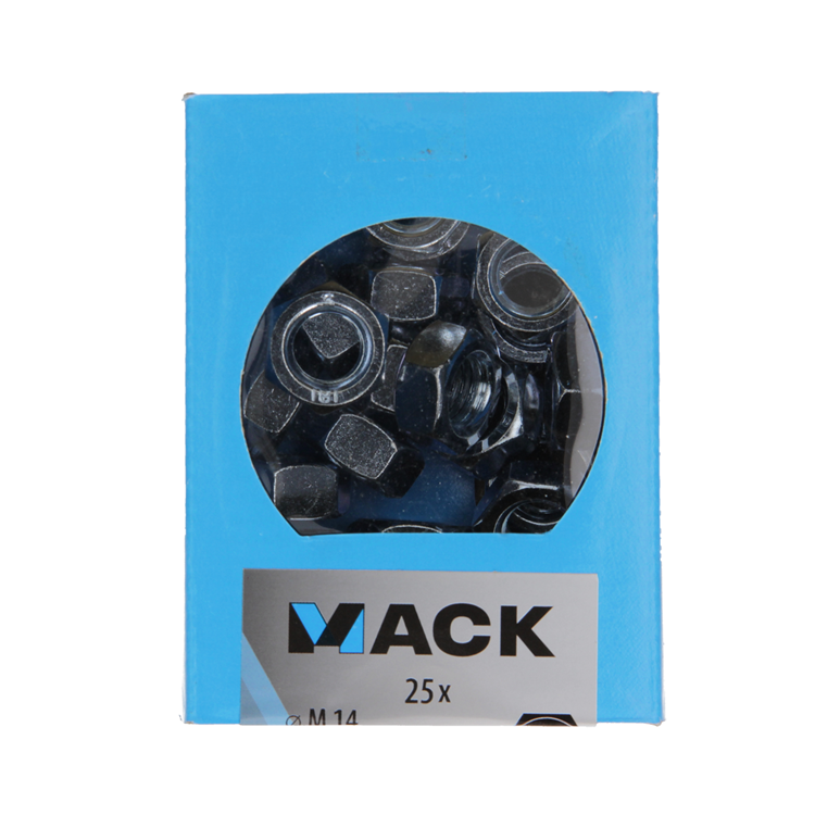 Mack 1007100 - Sechskantmuttern 25 Stück M14 | 3 Stück