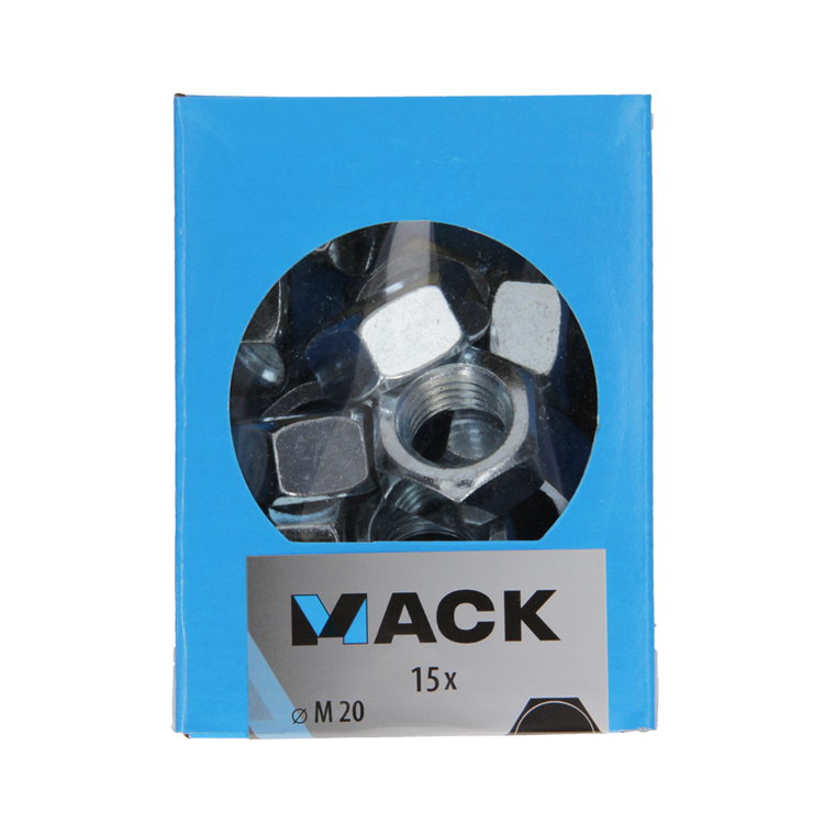 Mack 1007103 - Sechskantmuttern 15 Stück m20 | 3 Stück