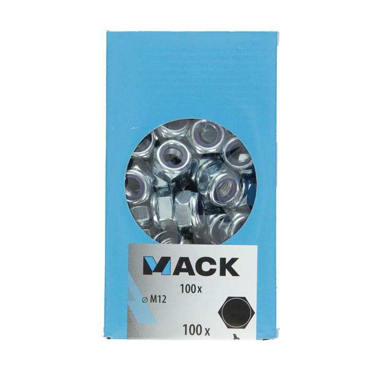 Mack 1007108 - Sicherungsmuttern 100 Stück M12 | 3 Stück