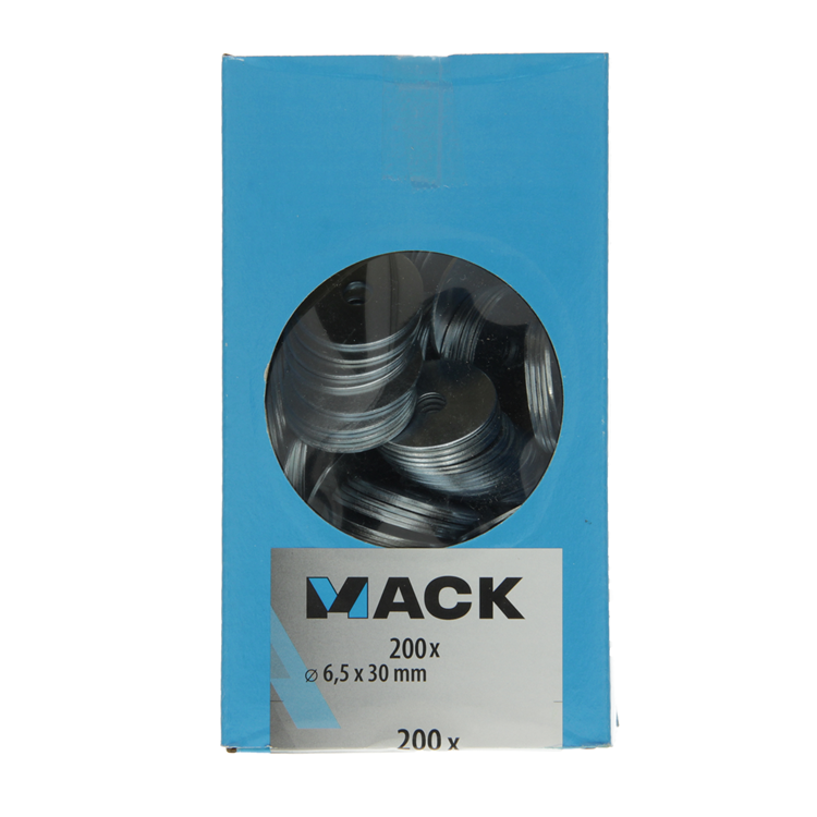 Mack 1007121 - Körperringe 200 Stück 6,5 x 30 mm | 3 Stück