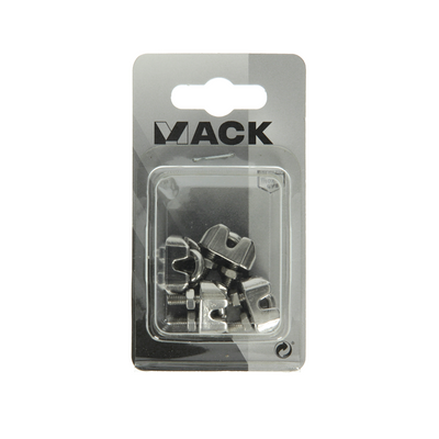 Mack 1008434 - 4 Stahldrahtklemmen 3mm Edelstahl | 10 Stück