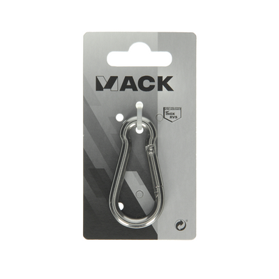 Mack 1008439 - 1 Karabiner + Feder 6 x 60 mm Edelstahl | 10 Stück