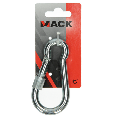 Mack 1008447 – 1 Karabiner + Verschlussband. 10 x 100 mm verzinkt | 10 Stück