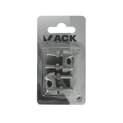Mack 1008450 - 2 Stahldrahtklemmen 6-8mm Edelstahl | 10 Stück