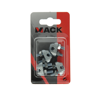 Mack 1008451 - 4 Stahldrahtklemmen 5mm verzinkt | 10 Stück