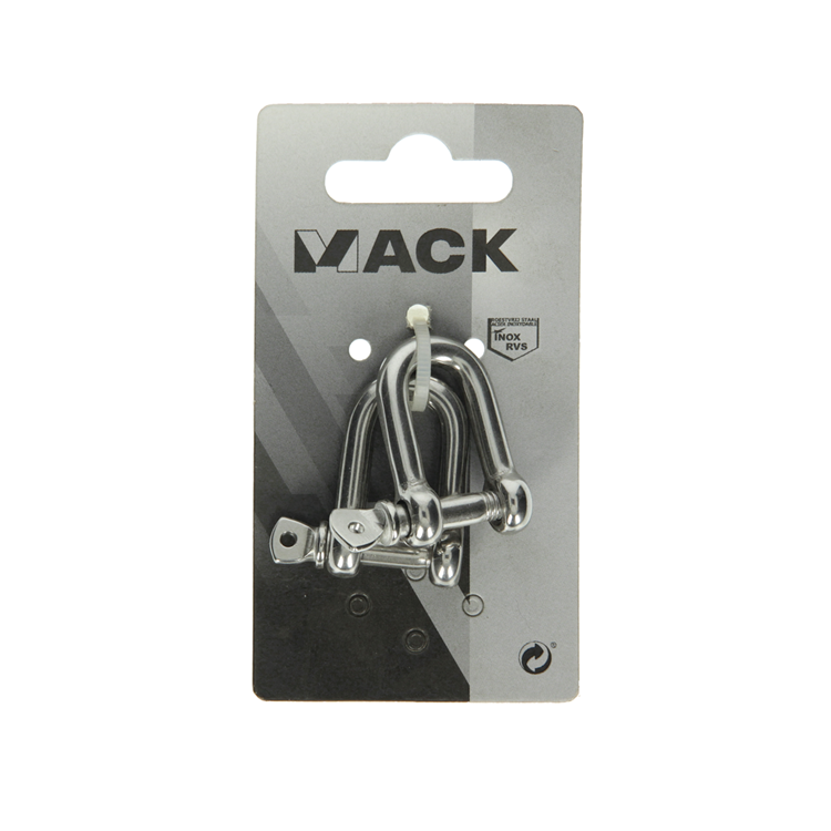 Mack 1008456 – 2 Backen gerade 6 mm Edelstahl | 10 Stück