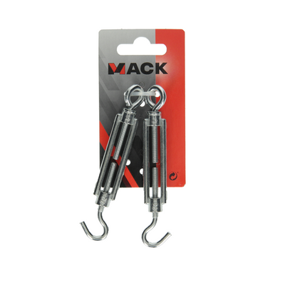 Mack 1008459 - 2 Spannösen + Haken M5 x 70 mm verzinkt | 10 Stück