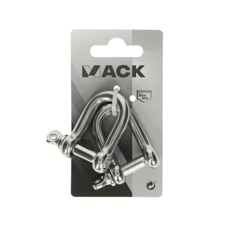 Mack 1008461 - 2 Backen gerade 8mm Edelstahl | 10 Stück