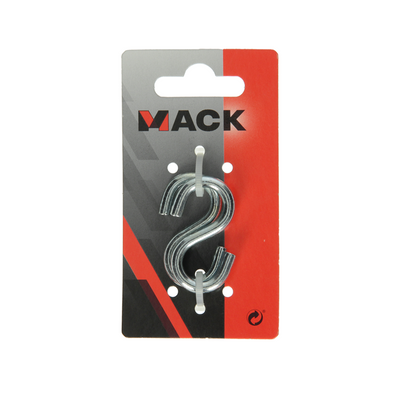 Mack 1008467 - 2 offene S-Haken 5,0 x 45 verzinkt | 10 Stück