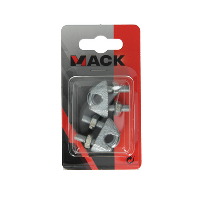 Mack 1008477 - 2 Stahldrahtklemmen 8mm verzinkt | 10 Stück