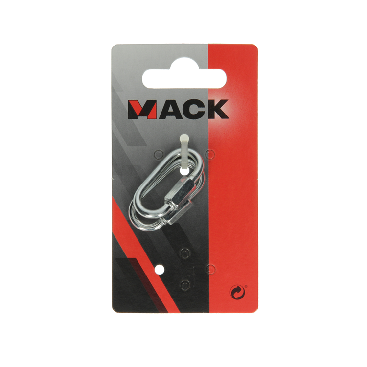Mack 1008480 - 2 leere Glieder + Mutter 3,5 mm verzinkt | 10 Stück