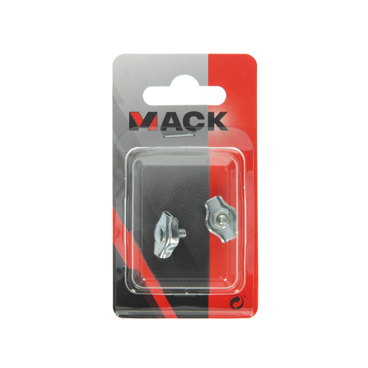 Mack 1008482 - 2 Stahldrahtklemmen 2mm Simplex verzinkt | 10 Stück