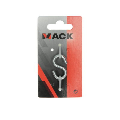 Mack 1008483 - 2 offene S-Haken 4,0 x 35 mm verzinkt | 10 Stück