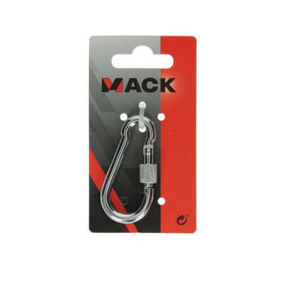 Mack 1008494 – 1 Karabiner + Verschlussband. 6 x 60 mm verzinkt | 10 Stück
