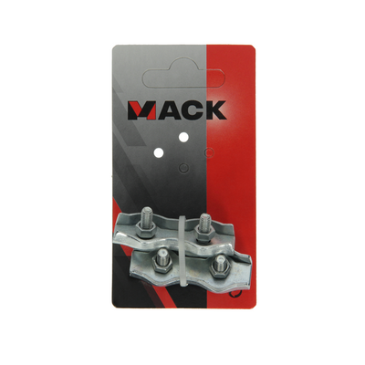 Mack 1008497 - 2 Stahldrahtklemmen 5mm Duplex verzinkt | 10 Stück