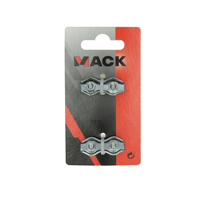 Mack 1008498 - 2 Stahldrahtklemmen 3mm Duplex verzinkt | 10 Stück