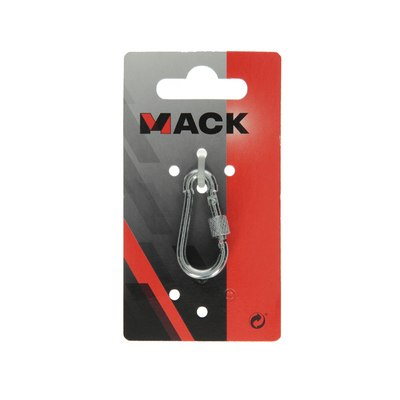 Mack 1008514 – 1 Karabiner + Verschlussband. 4 x 40 mm verzinkt | 10 Stück