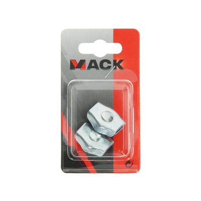 Mack 1008518 - 2 Stahldrahtklemmen 5mm Simplex verzinkt | 10 Stück