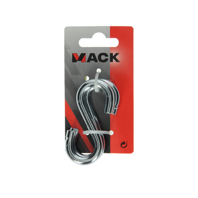 Mack 1008522 - 2 offene S-Haken 8,0 x 75 mm verzinkt | 10 Stück