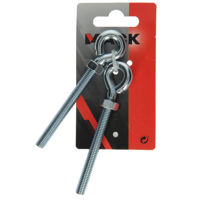 Mack 1008551 – 2 Ringschrauben + Mutter M8 x 80 mm verzinkt | 10 Stück