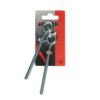 Mack 1008552 – 2 Ringschrauben + Mutter M8 x 100 mm verzinkt | 10 Stück