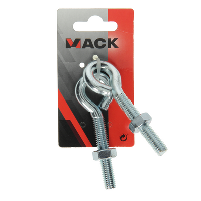 Mack 1008553 - 2 Ringschrauben + Mutter M10 x 60 mm verzinkt | 10 Stück