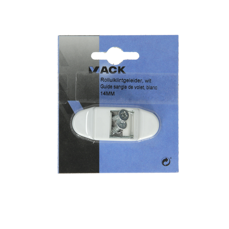 Mack 1010104 - 1 Rollladenbandführung weiß 14mm | 5 Stück