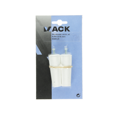 Mack 1010112 – 2 weiße Anstoßkappen 60 mm | 10 Stück