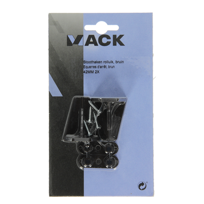 Mack 1010115 – 2 Trapezstoßstangenhaken für braunen Rollladen 42 mm | 10 Stück