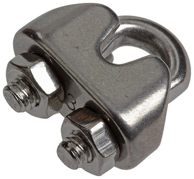 Mack 1008434 - 4 Stahldrahtklemmen 3mm Edelstahl | 10 Stück