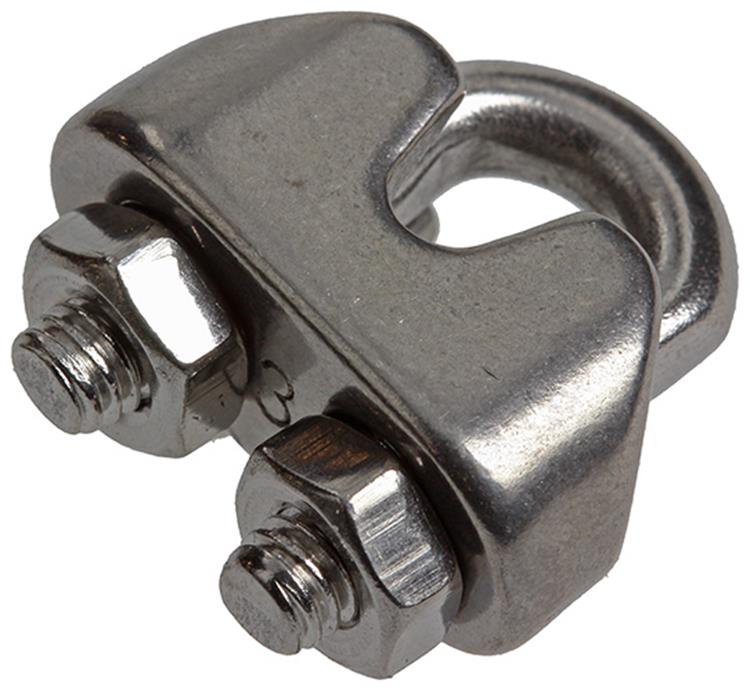 Mack 1008434 - 4 Stahldrahtklemmen 3mm Edelstahl | 10 Stück
