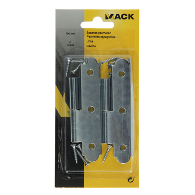 Mack 1013261 - 2 spanische Scharniere links verzinkt H 100 x B 50 mm | 5 Stück