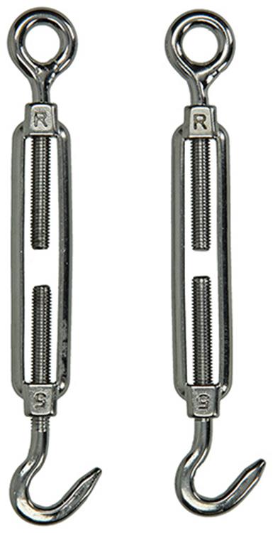 Mack 1008436 – 2 Spannösen + Haken M5 x 50 mm Edelstahl | 10 Stück