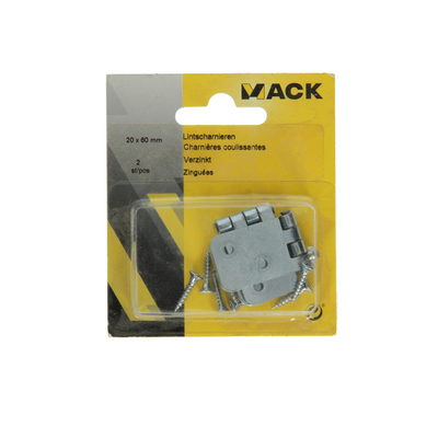 Mack 1013480 – 2 verzinkte Bandscharniere H 20 x B 60 mm | 5 Stück