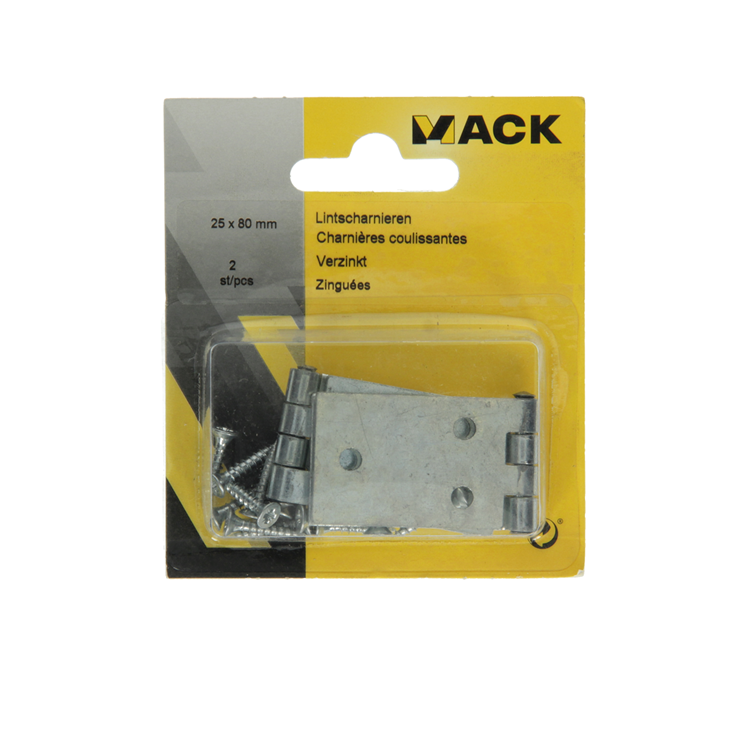Mack 1013481 – 2 verzinkte Bandscharniere H 25 x B 80 mm | 5 Stück