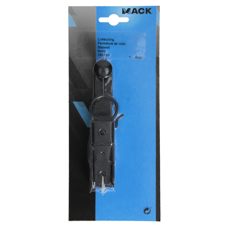 Mack 1013553 - 1 Lukenverschluss schwarz plastifiziert. 130mm | 3 Stück