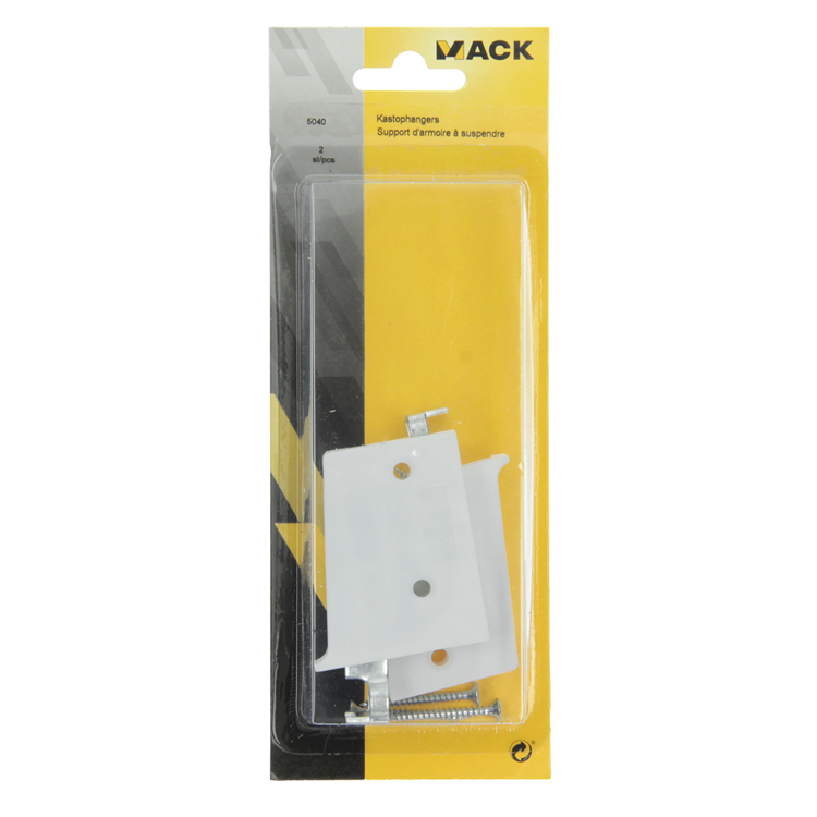 Mack 1015834 – 2 Schrankaufhänger weiß | 10 Stück