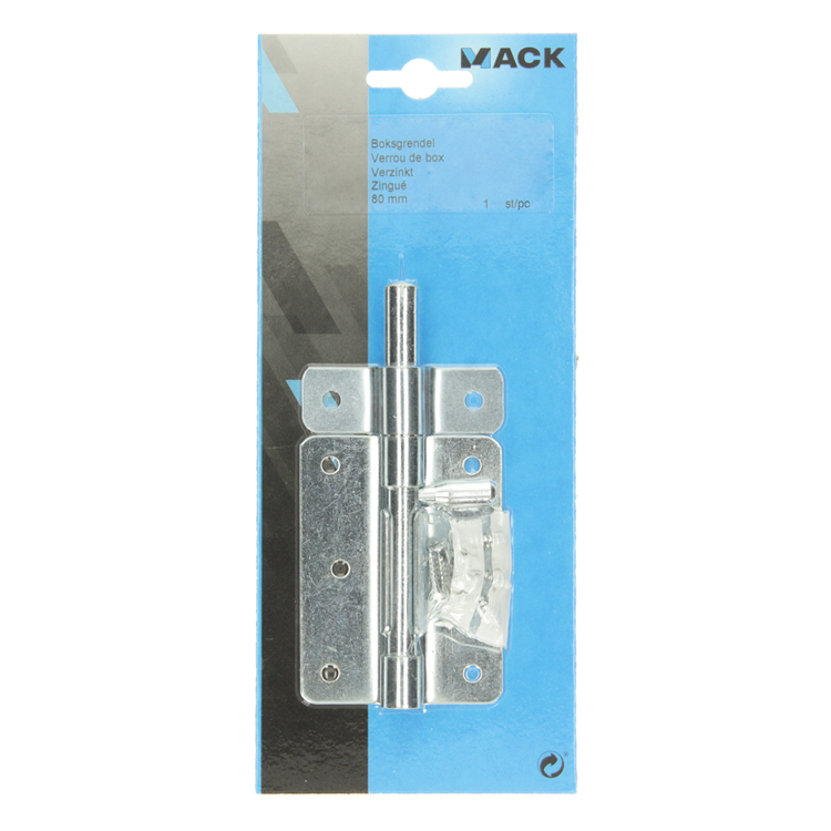 Mack 1013327 - 1 Kastenriegel verzinkt 80mm | 5 Stück