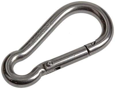 Mack 1008439 - 1 Karabiner + Feder 6 x 60 mm Edelstahl | 10 Stück