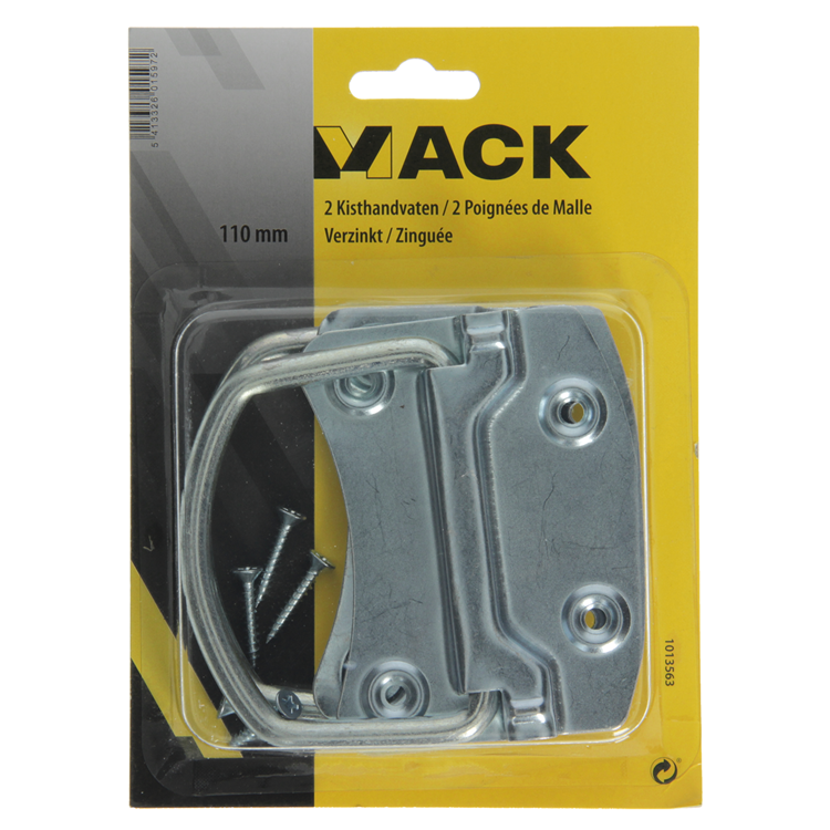 Mack 1013563 - 2 Kastengriffe verzinkt 110mm | 5 Stück