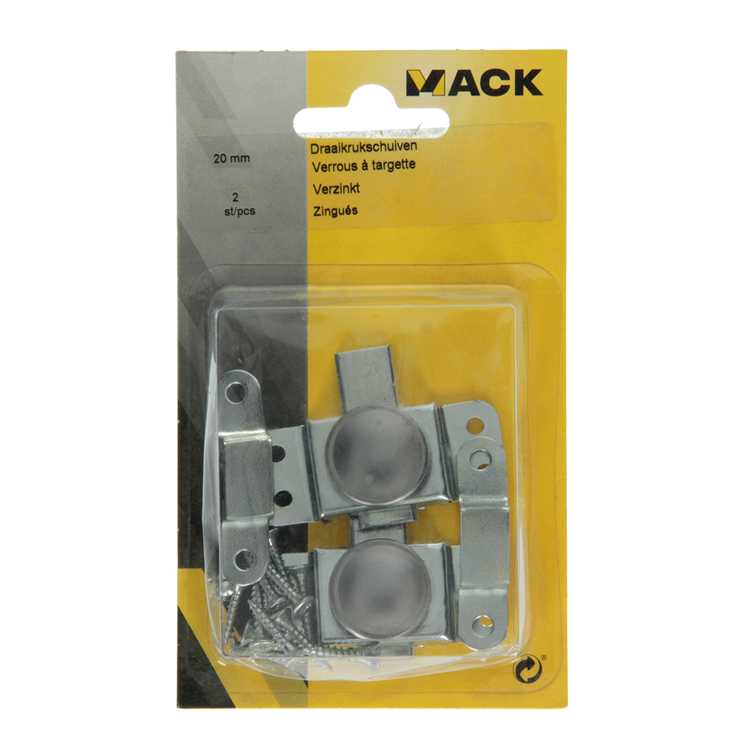 Mack 1014105 - 2 Kurbelgriffe verzinkt a 20 - b 13 mm | 5 Stück
