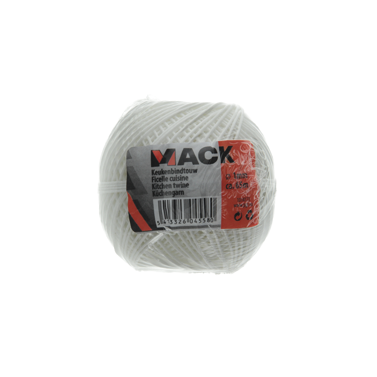 Mack 1014173 – Küchengarn aus gebleichtem Flachs, 1 mm, ca. 65 m | 5 Stück