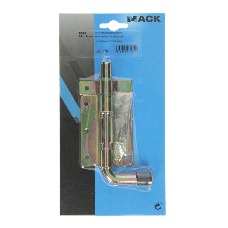 Mack 1014282 - Pistolenverschluss mit Verriegelungsbügel, Bichroma ø12mm | 5 Stück