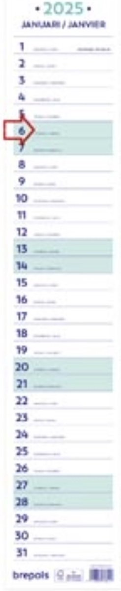 Post-it-Brepols-Monatsbandkalender, 2025