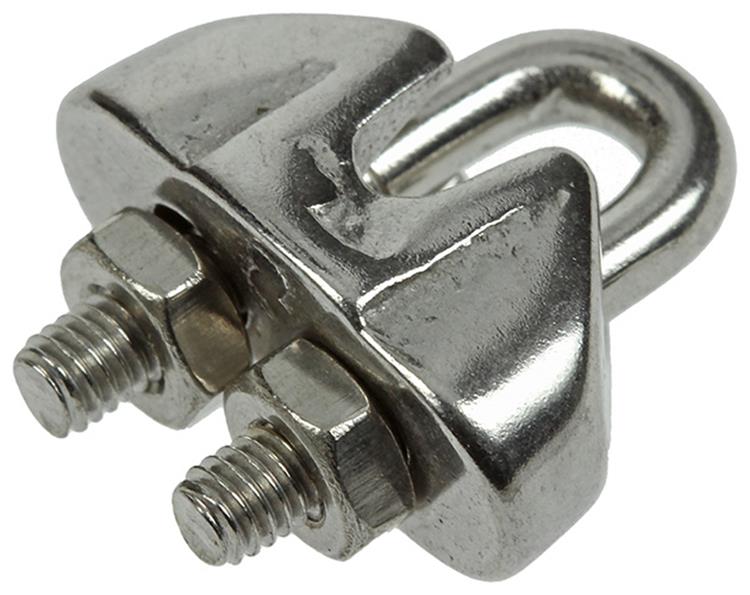 Mack 1008442 - 4 Stahldrahtklemmen 2mm Edelstahl | 10 Stück